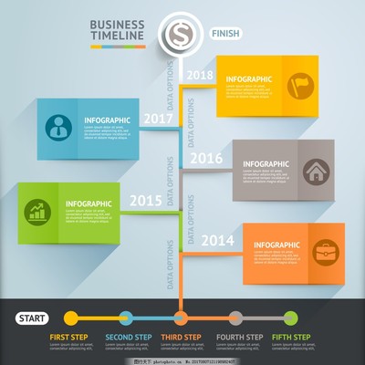 创意商务信息图矢量素材 赋能高效商务信息咨询与沟通